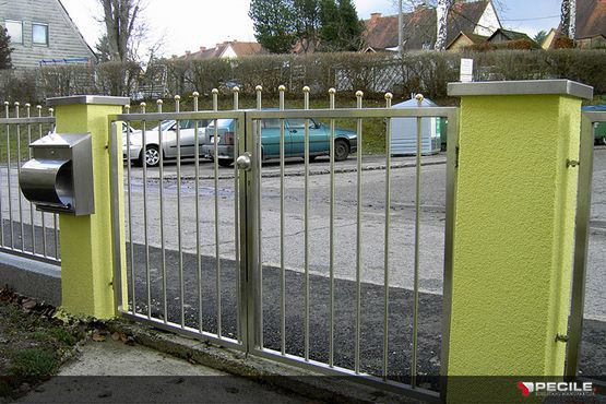 Gartentor aus Edelstahl